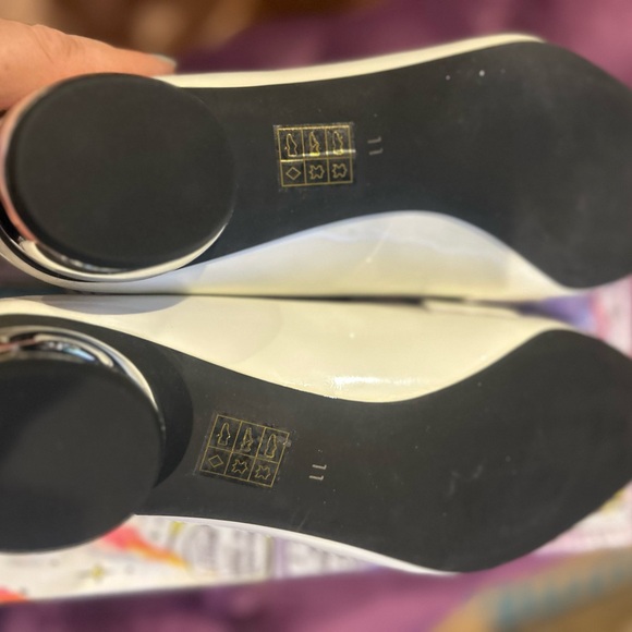 Jeffrey Campbell White patent Leather Loafers with Gorgeous Crystal Detail - Picture 8 of 9